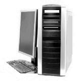 Computer & Flat Screen with Installed Software