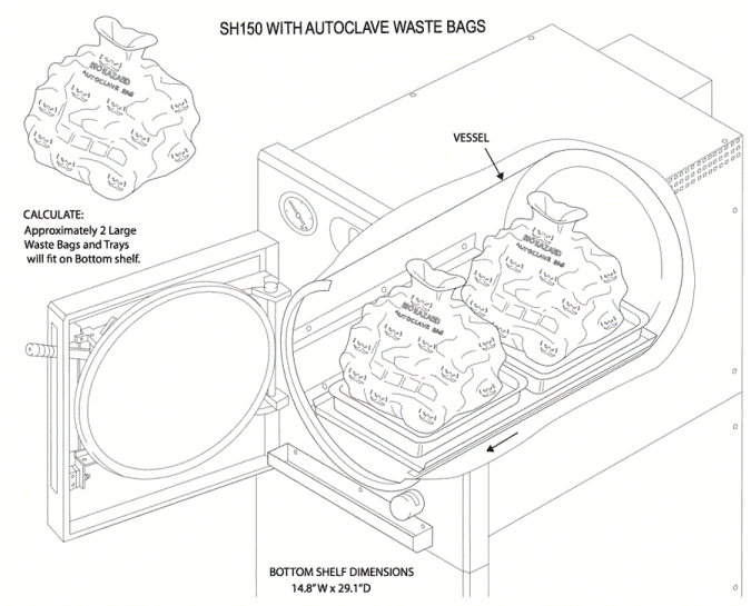 front-loading-steam-autoclave-150-liter-10-SH150-illustration-with-autoclave-waste-bags